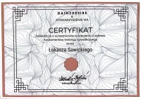 certyfikat Łukasz Sawicki