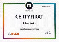 certyfikat Łukasz Sawicki
