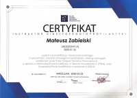certyfikat Mateusz Zabielski